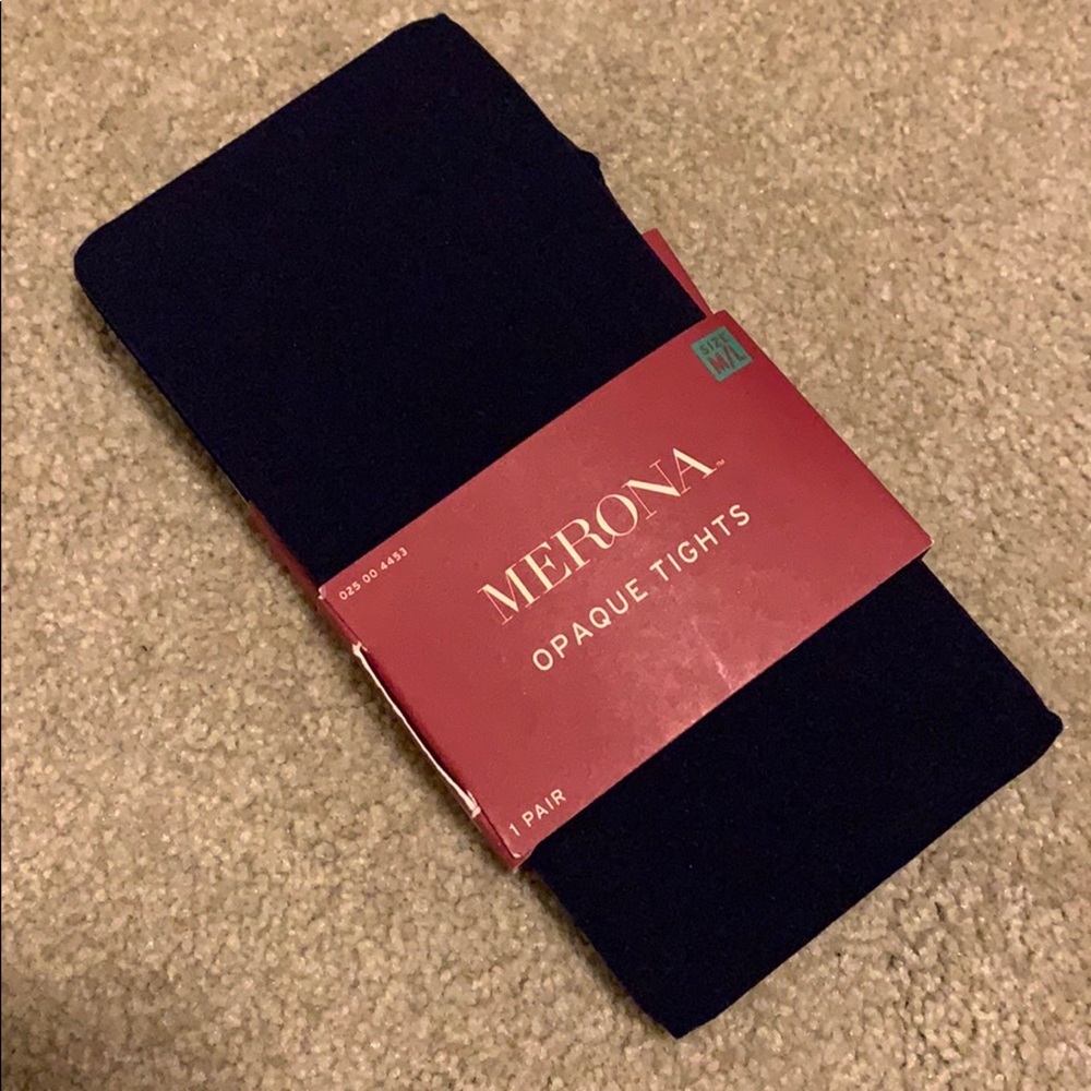 NWT Navy Merona Tights